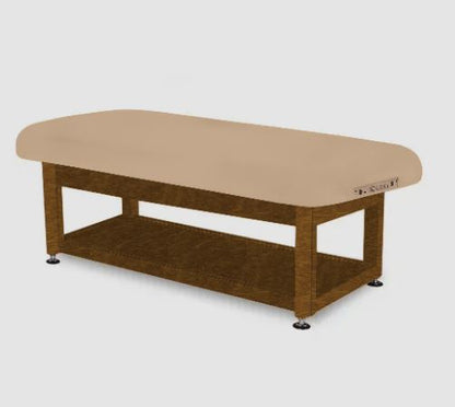 Living Earth Crafts Napa Flat Top Spa Treatment Table with Shelf Base