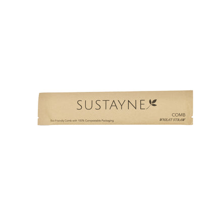 Sustayne Hair Comb, Wheat Straw, 6.8"