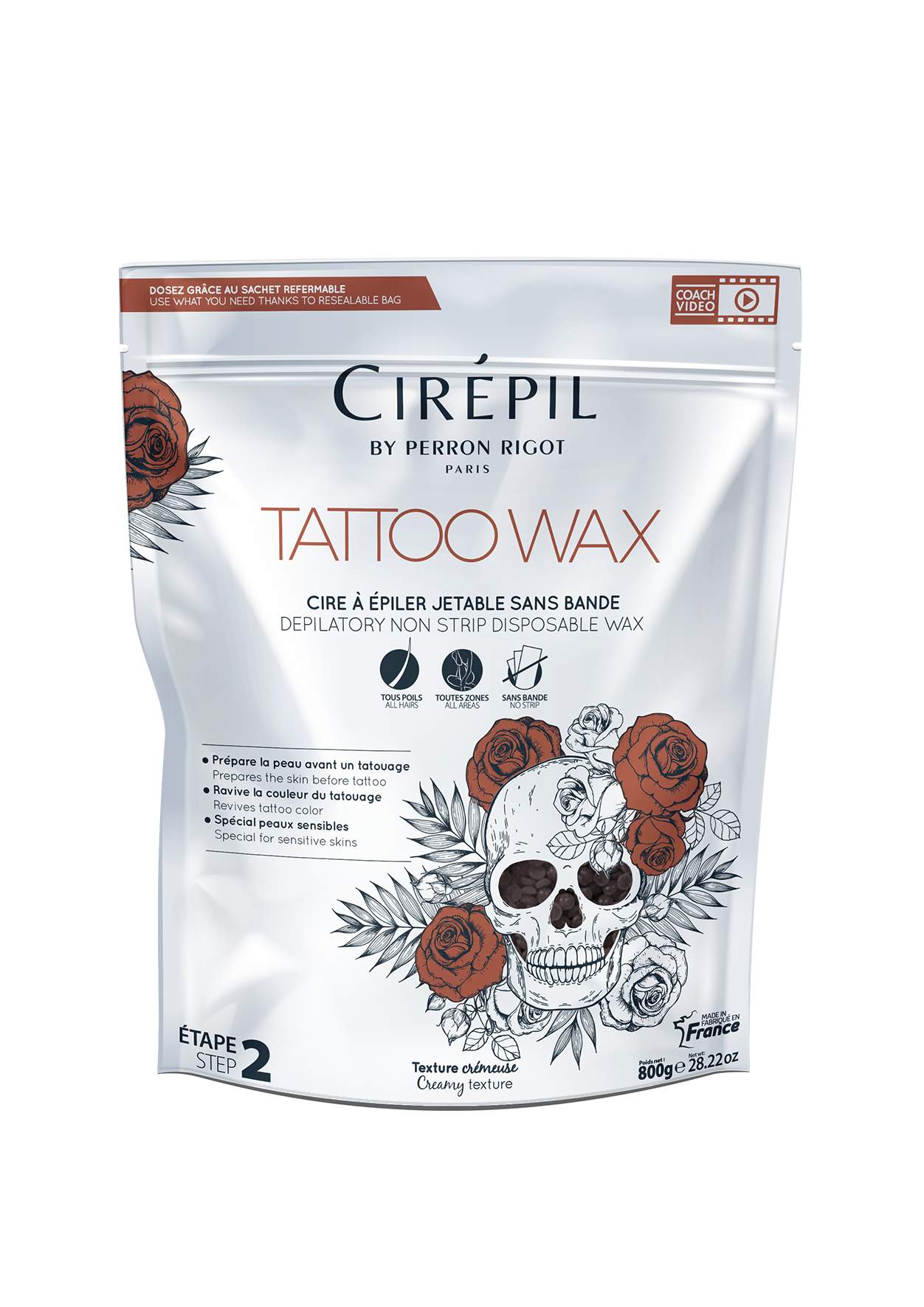 Cirepil Hard Wax Beads, Tattoo, 1.8 lbs