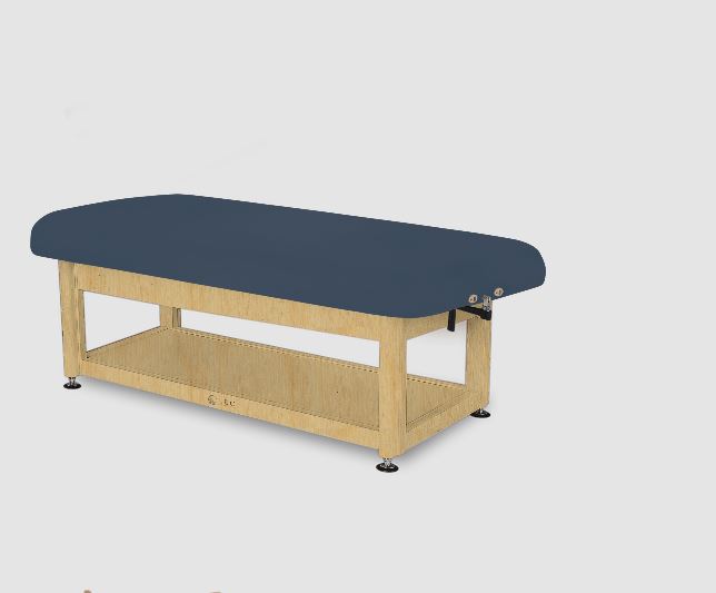 Living Earth Crafts Napa Flat Top Spa Treatment Table with Shelf Base