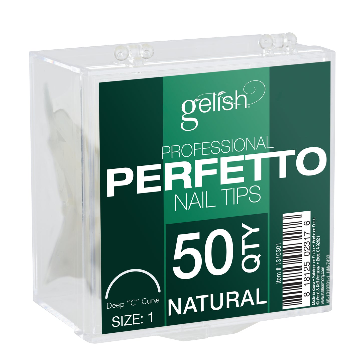 Gelish ProHesion Perfetto Nail Tips, 50 ct Refill, Natural