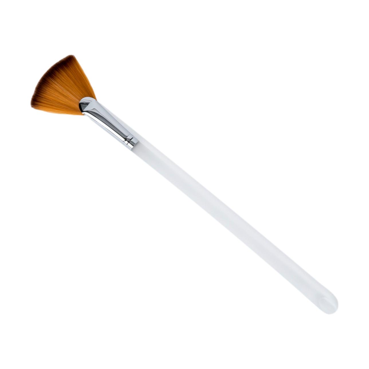 Fan Mask Brush with Synthetic Bristles & Acrylic Handle, 8.5"L