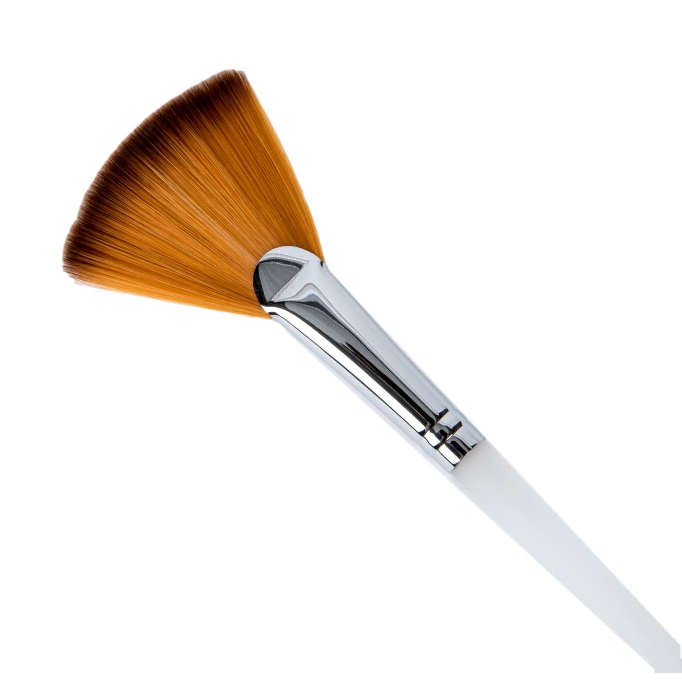 Fan Mask Brush with Synthetic Bristles & Acrylic Handle, 8.5"L