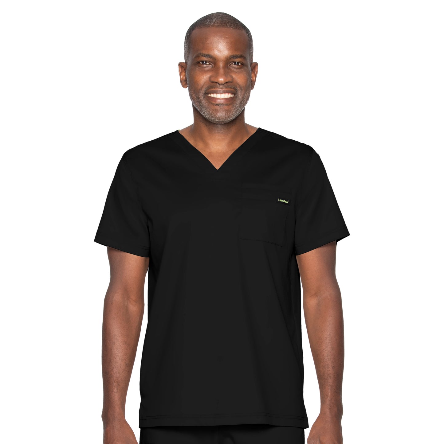 Landau ProFlex Men's 2-Way Stretch, 1 Pocket V-Neck Top, 2XL to 5XL