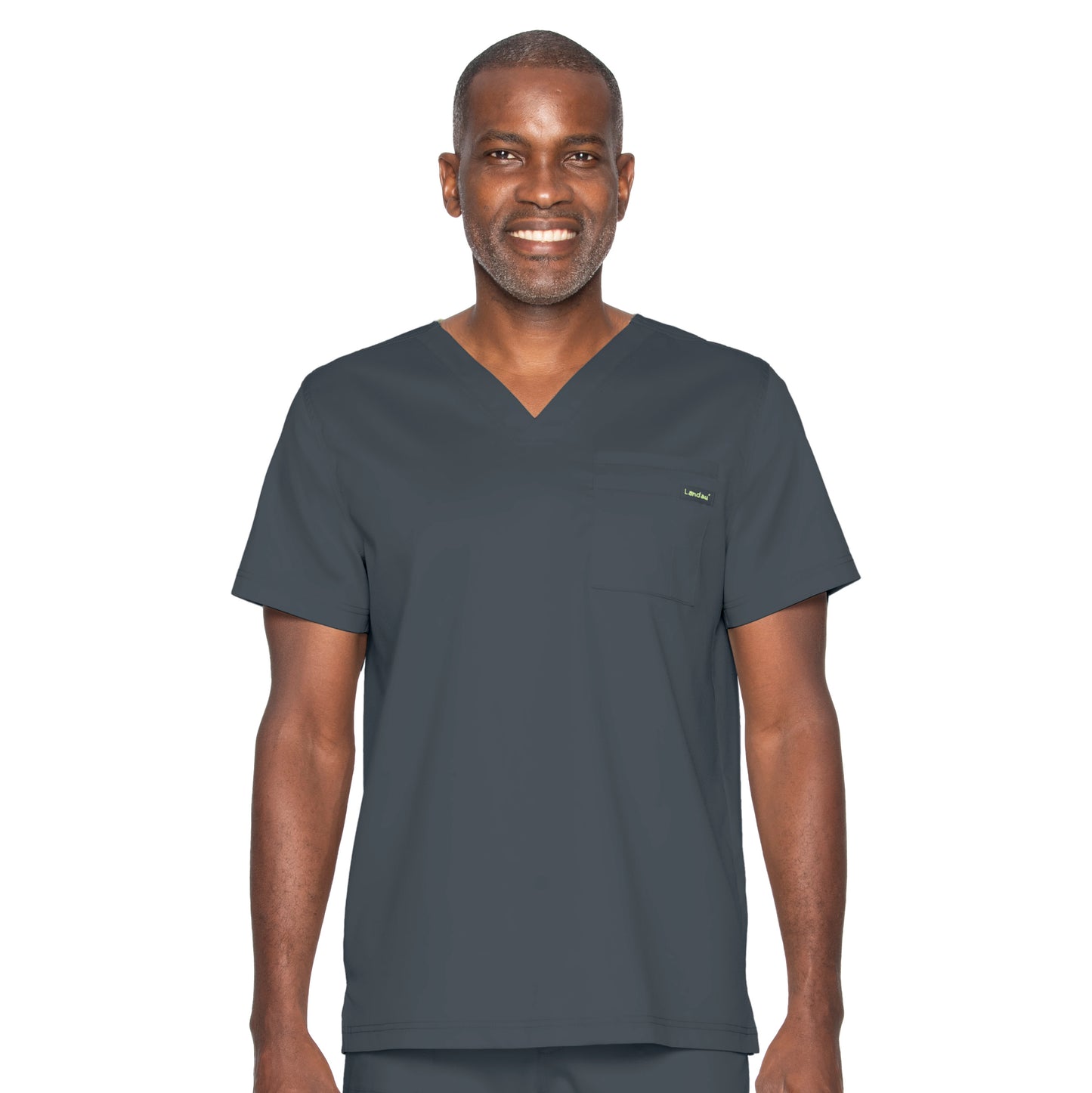 Landau ProFlex Men's 2-Way Stretch, 1 Pocket V-Neck Top, 2XL to 5XL