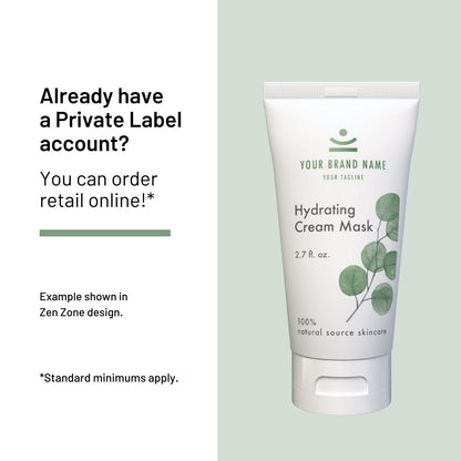 Private Label Hydrating Cream Mask, Retail 2.7 fl oz