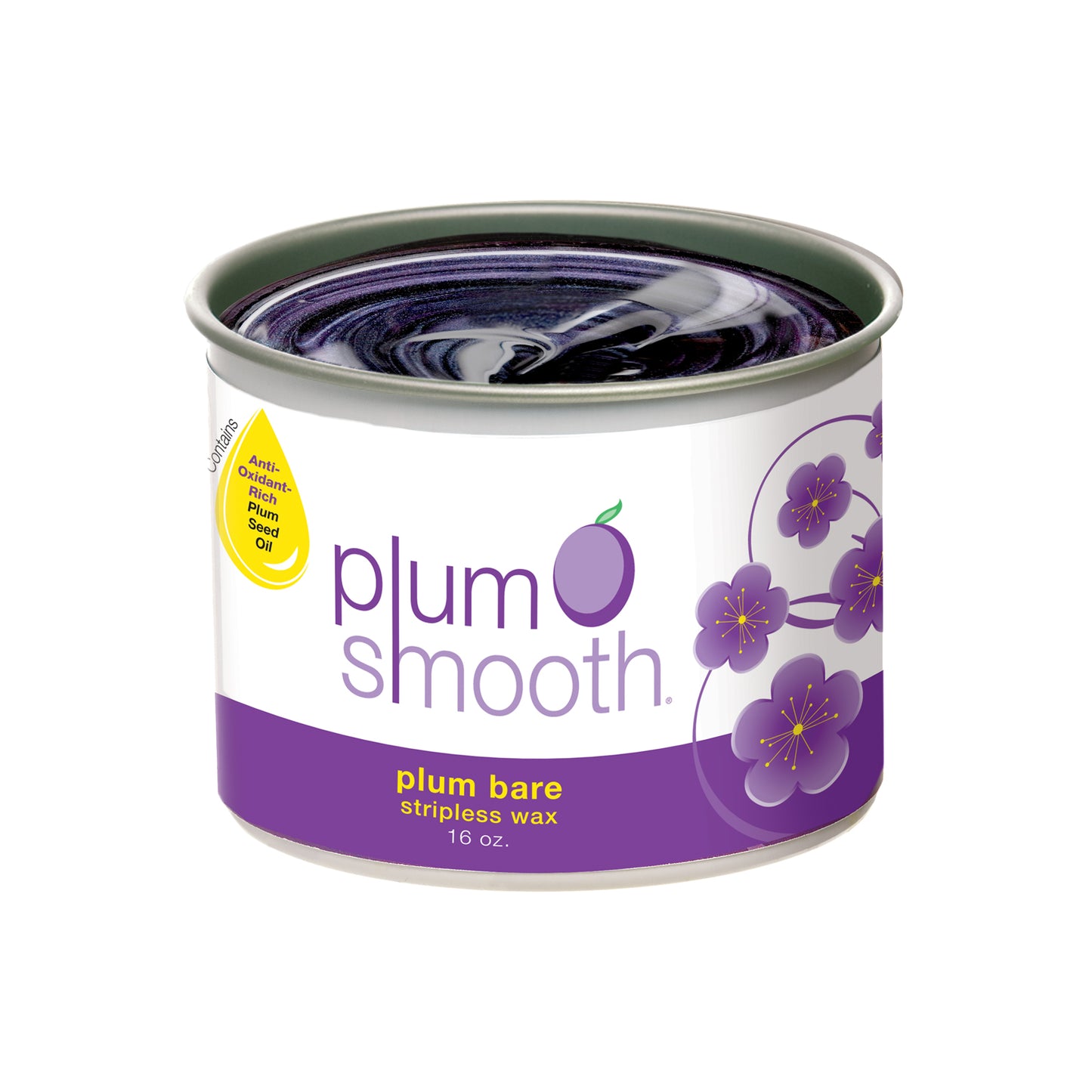 Plum Smooth Hard Wax, Plum Bare, 16 oz