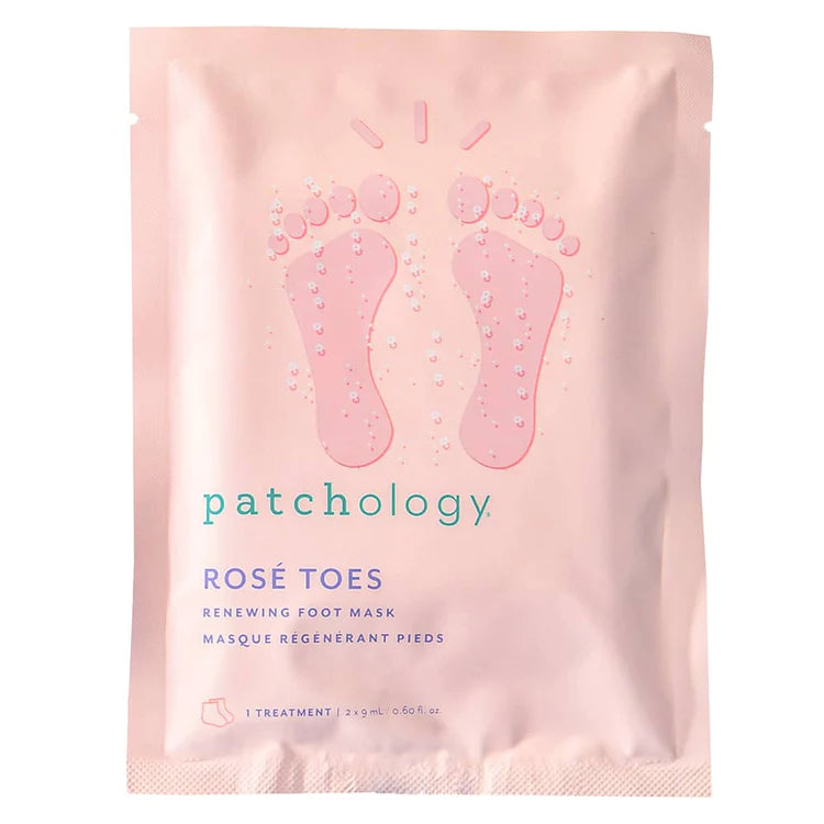 Patchology Serve Chilled Rosé Toes, Renewing & Protecting Foot Mask, 1 ct