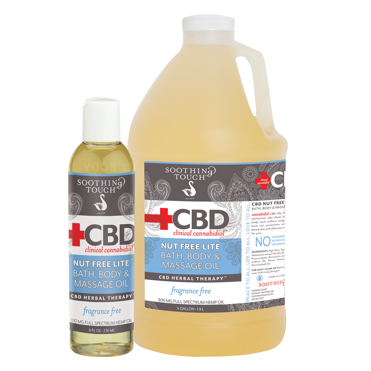 Soothing Touch CBD Nut Free Lite Bath, Body & Massage Oil