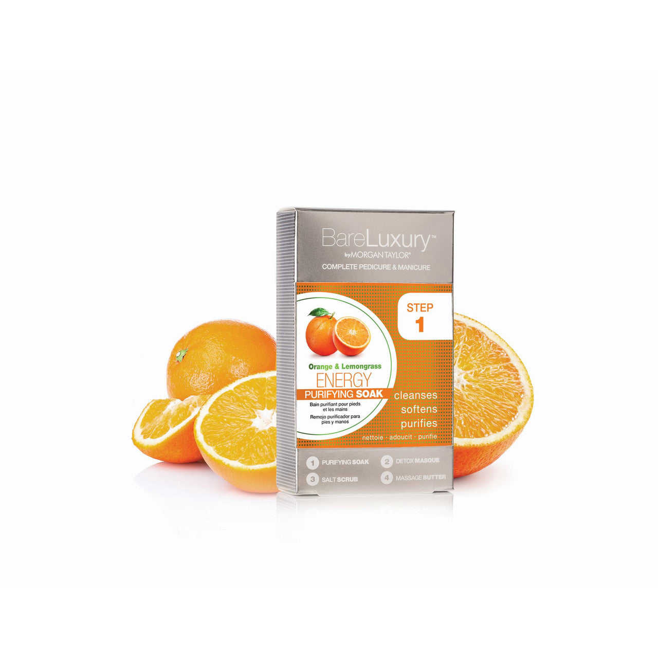 BareLuxury by Morgan Taylor, Complete Mani Pedi Packet, Energy Orange ...