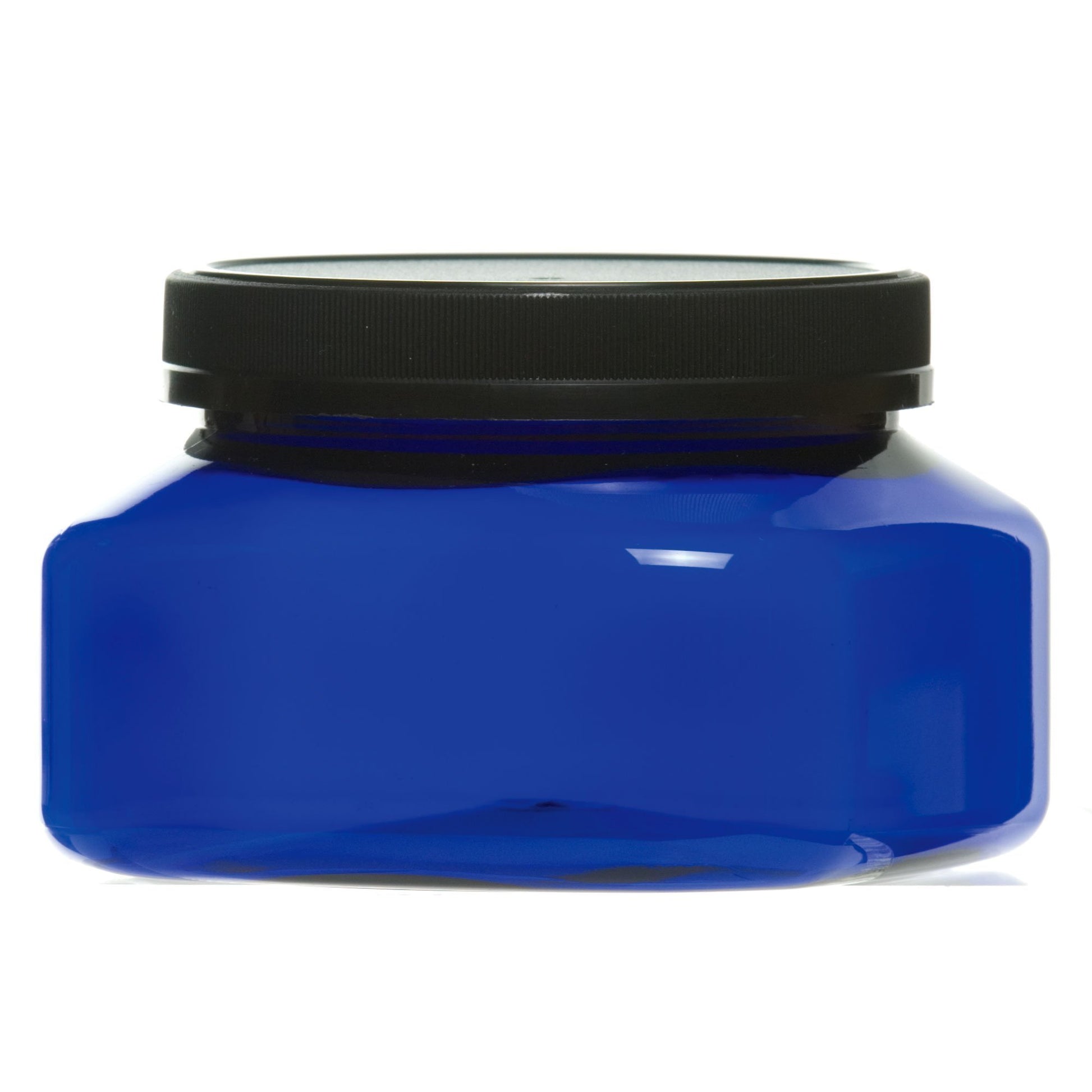 Bottles & Jars 8 oz. Blue Jar with Lid / Square