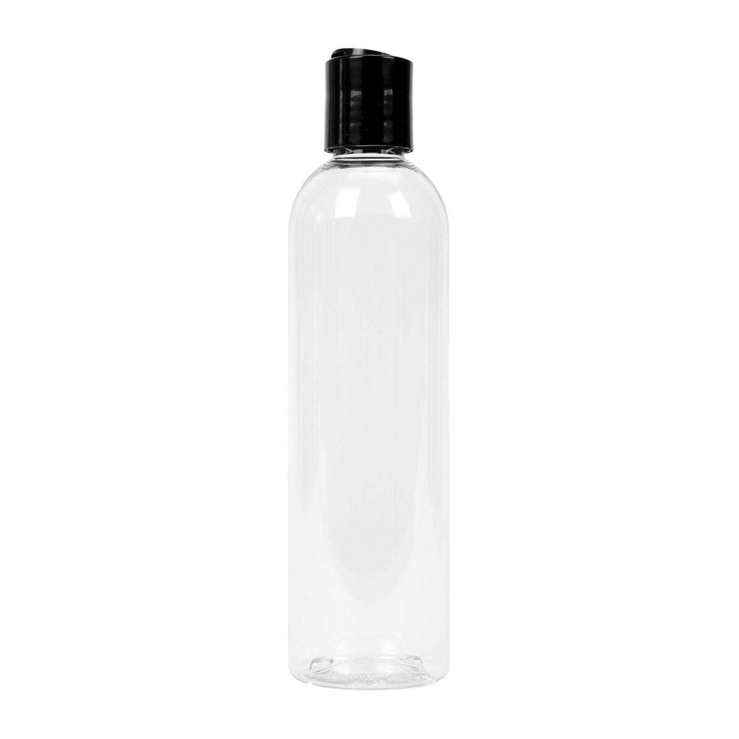 Bottles & Jars Clear w/ black disc cap / 8 oz. Clear Bottle with Cap