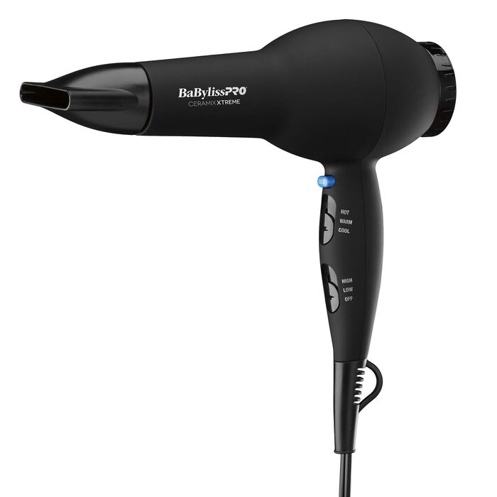 Babyliss Pro Dryer, Ceramix Xtreme, Black, 6 ct