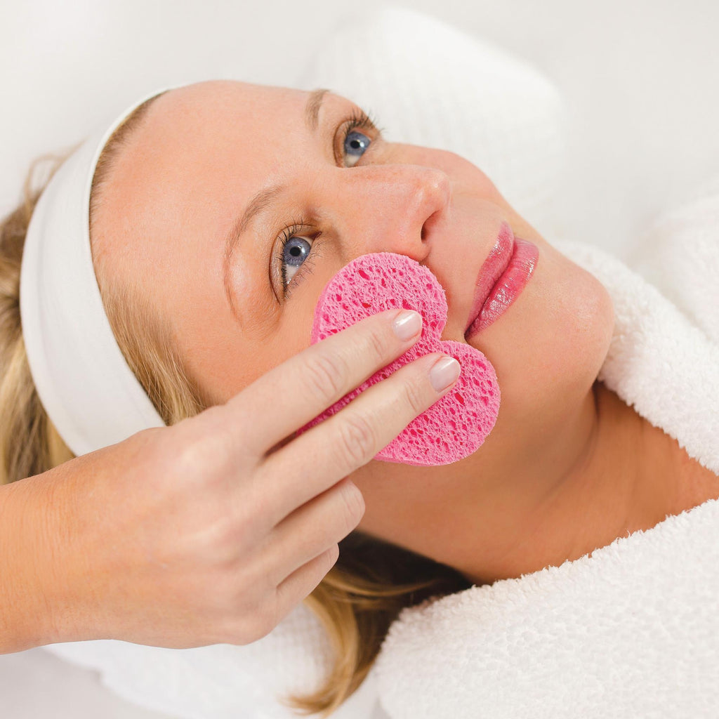 Heart Shape Face Sponge Facial Sponges Compressed Natural Cellulose Sponge  for Washing Face Cleansing 