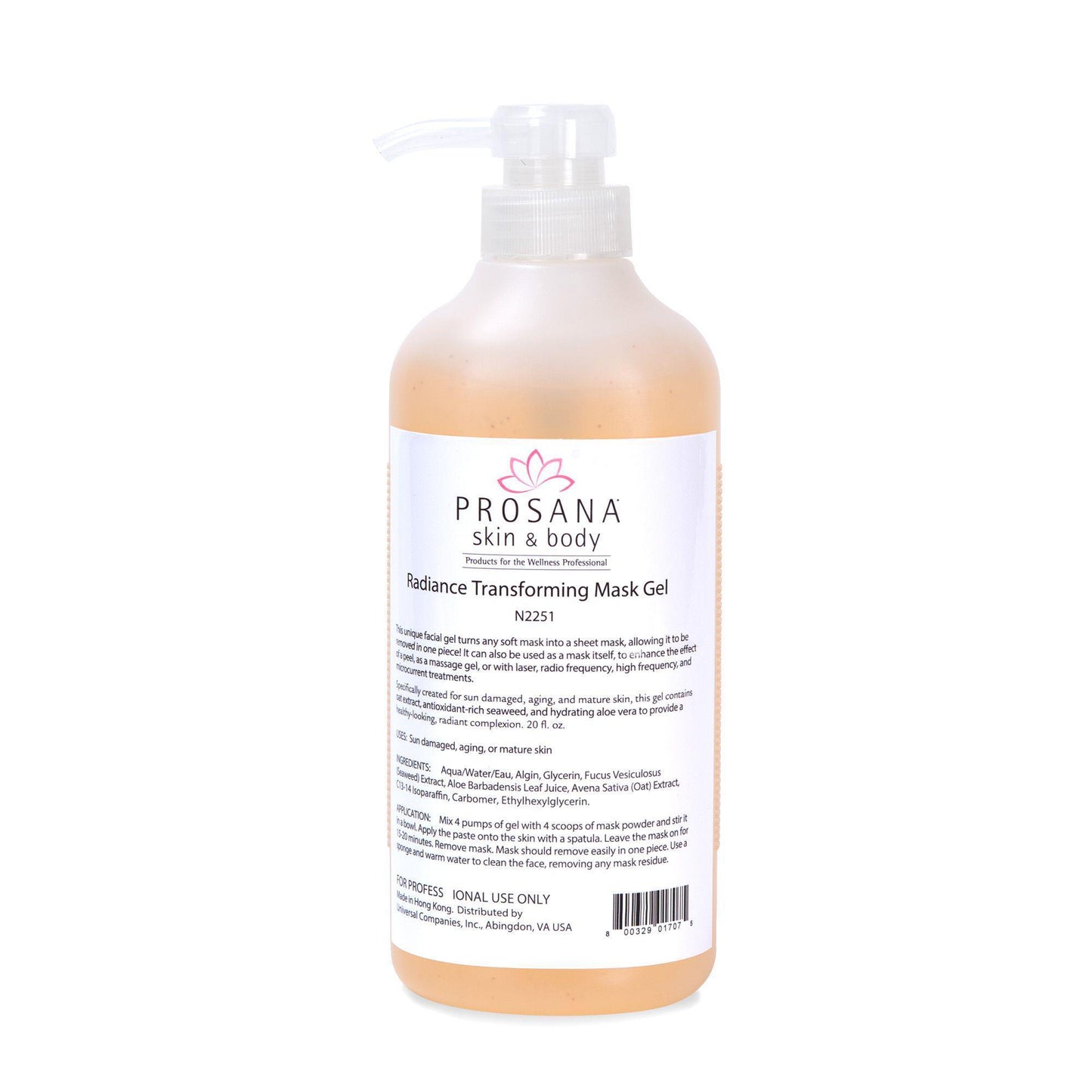 Exfoliants, Peels, Masks & Scr Prosana Radiance Transforming Mask Gel / 20oz