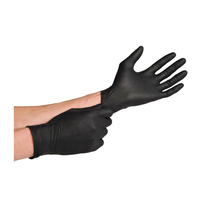 Gloves & Finger Cots Large Sanek Black Nitrile Gloves