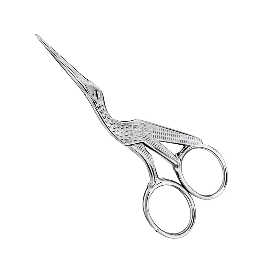 silver Stork Scissors Eyebrow Shaping Embroidery Mustache Trimming