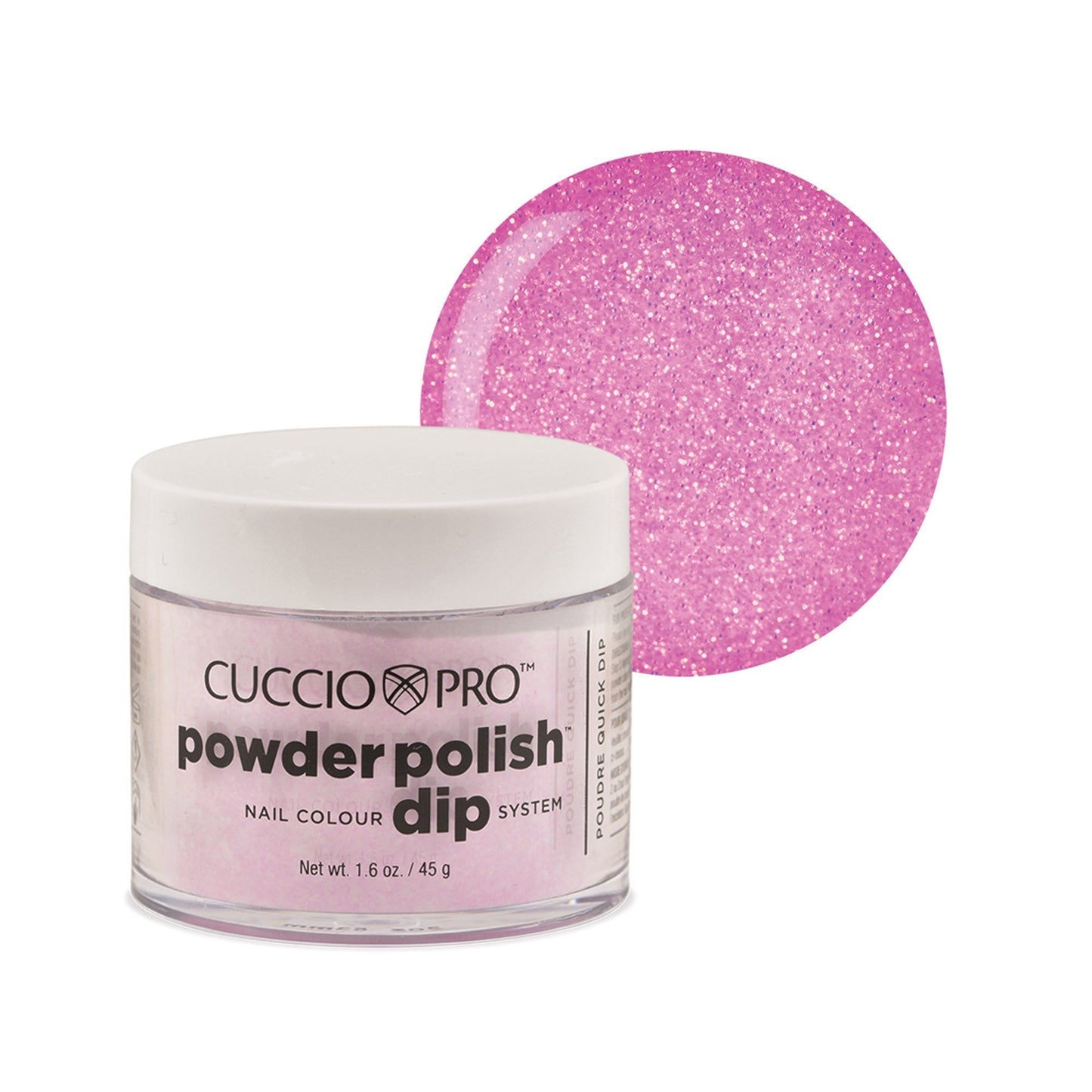 Powder Polish / Dip Polish Baby Pink Glitter Cuccio Pro Dipping Powder