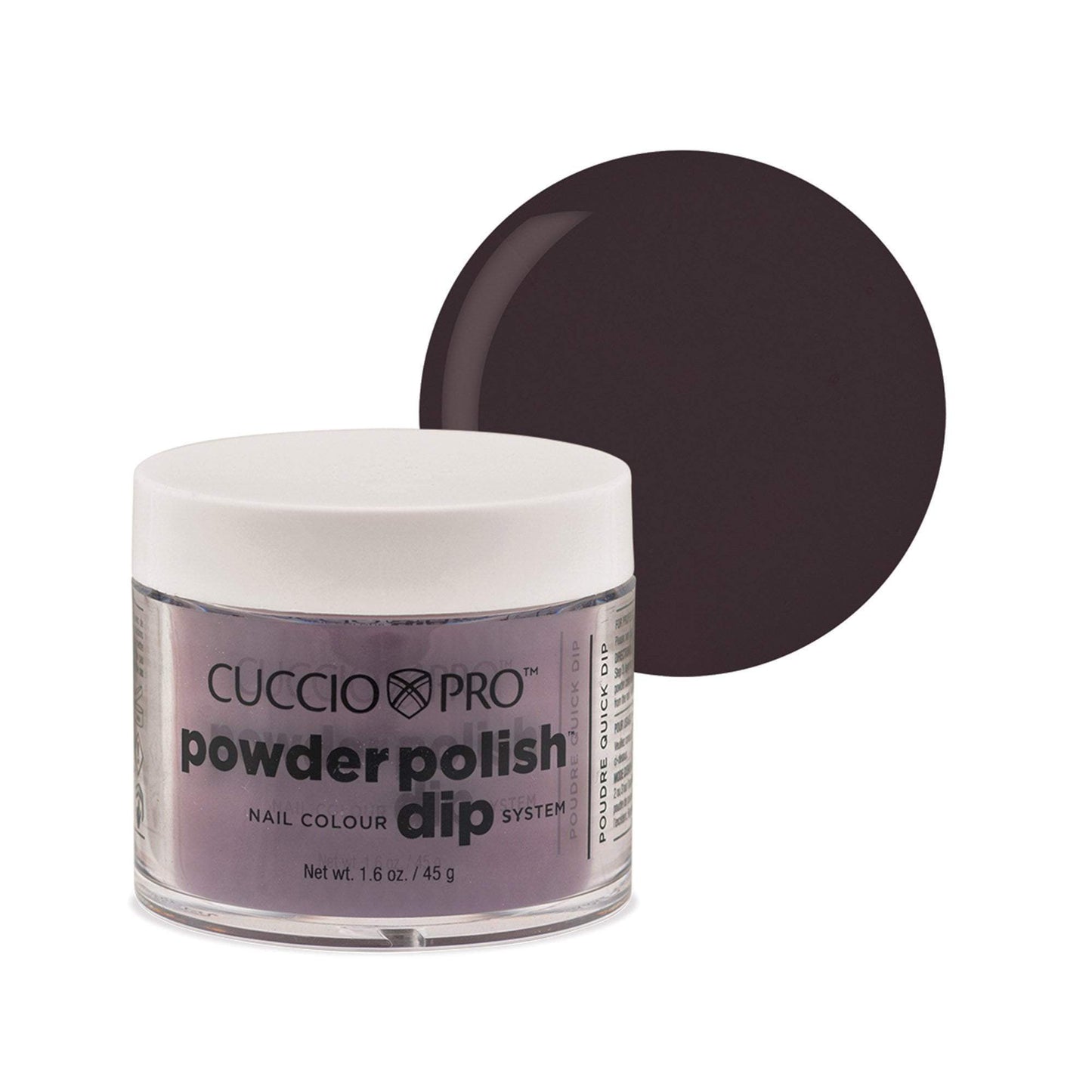 Powder Polish / Dip Polish Plum wBlack Cuccio Pro Dipping Powder