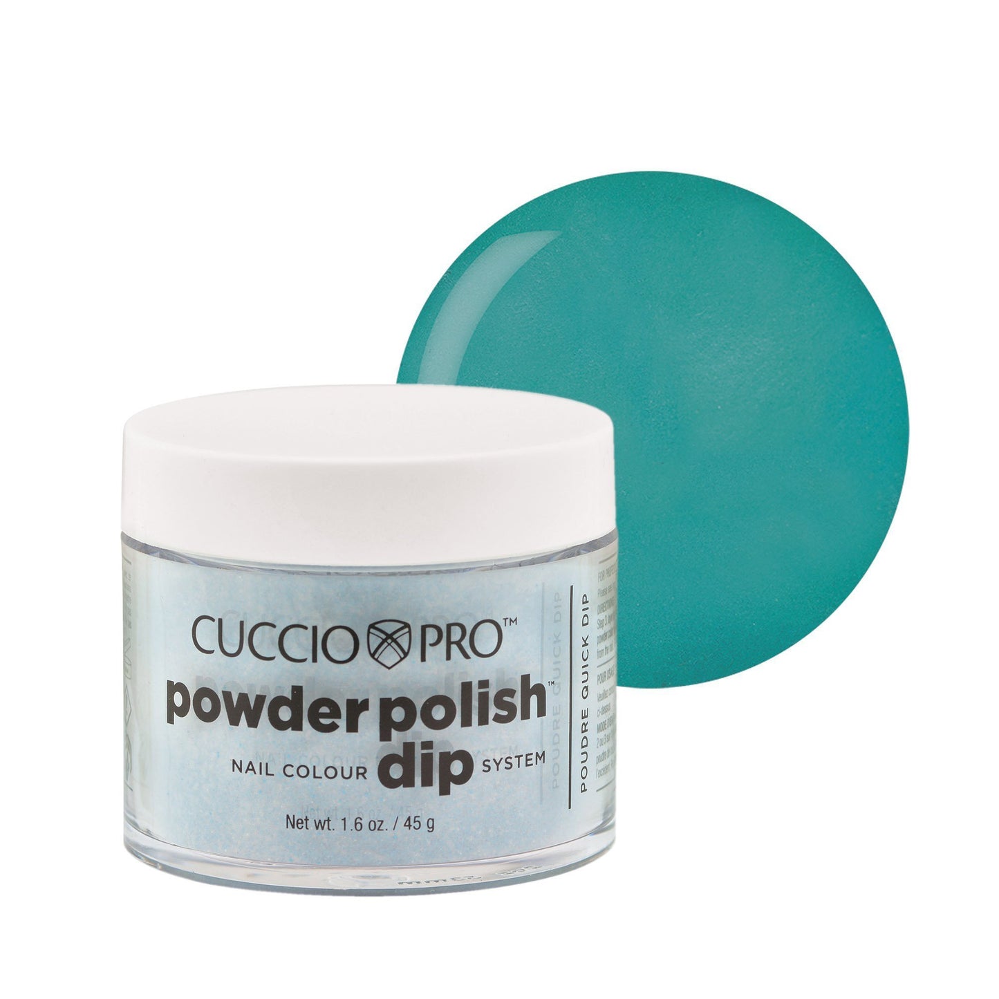 Powder Polish / Dip Polish Sky Blue wGreen Cuccio Pro Dipping Powder