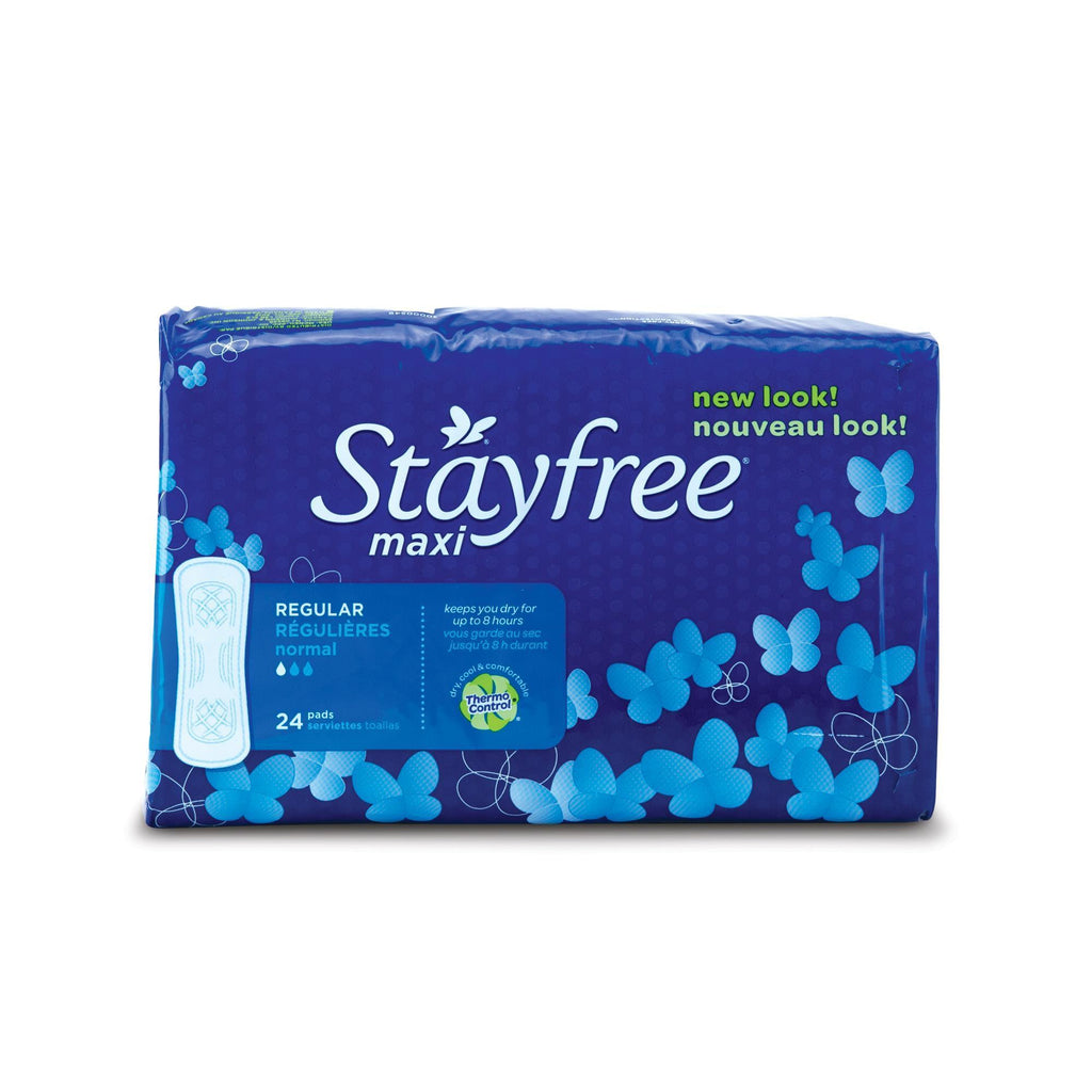 HSA Eligible  Stayfree Maxi Pads Regular, 24ct